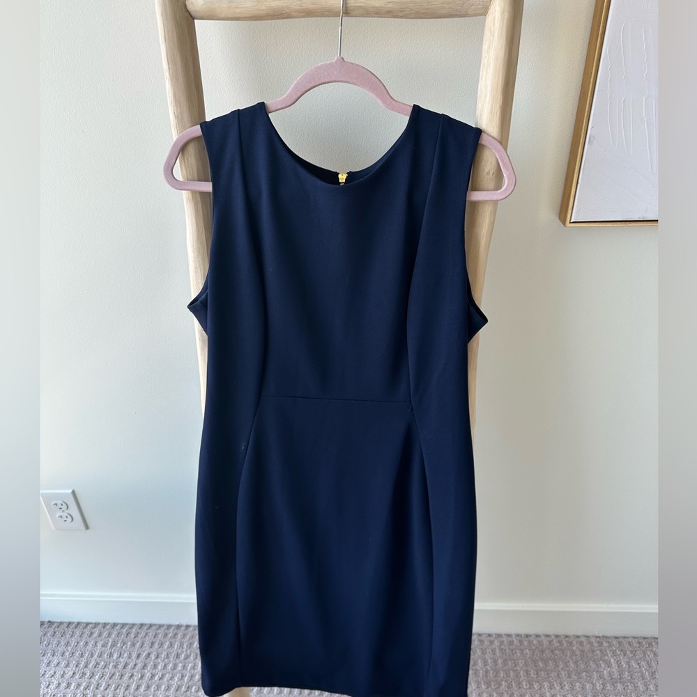 Navy Calvin Klein sheath dress